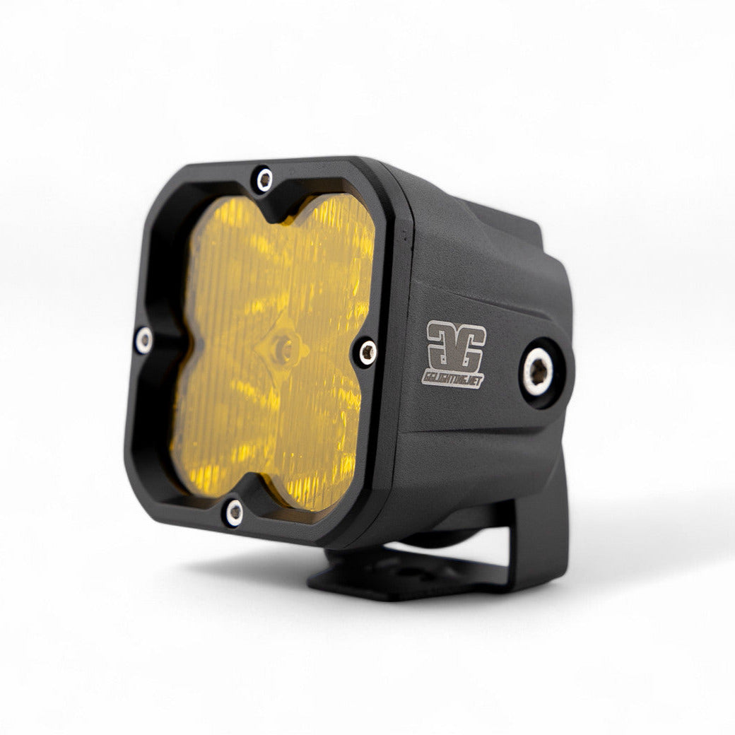 Photo of Race Series Flood LED Pod Yellow by GGLighting - Premium for UTVs / Side by Sides