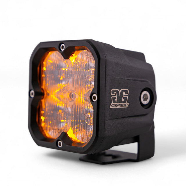 Photo of Amber Backlit Race Pod Pair Bundle With Wiring Harness by GGLighting - Premium for UTVs / Side by Sides