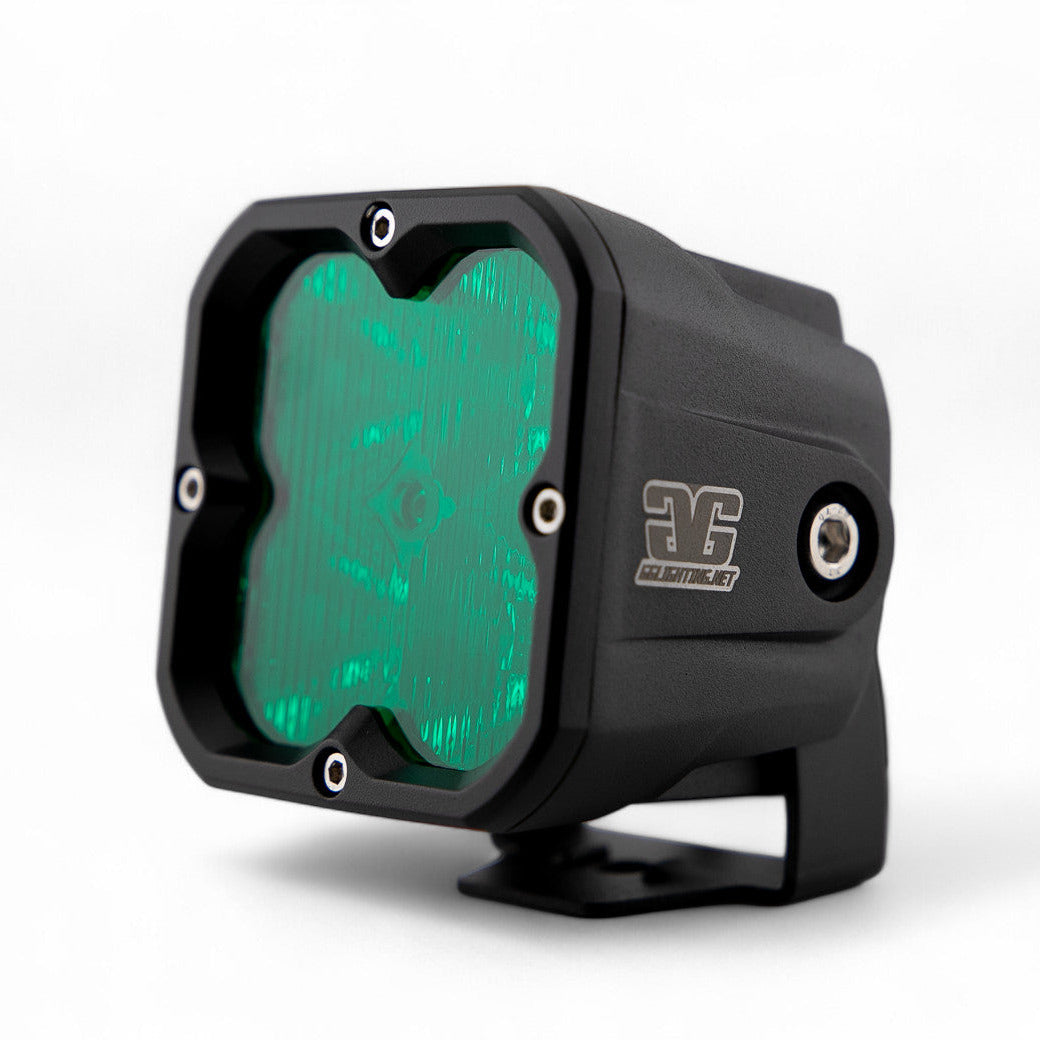 Photo of Race Series Flood LED Pod Green by GGLighting - Premium for UTVs / Side by Sides