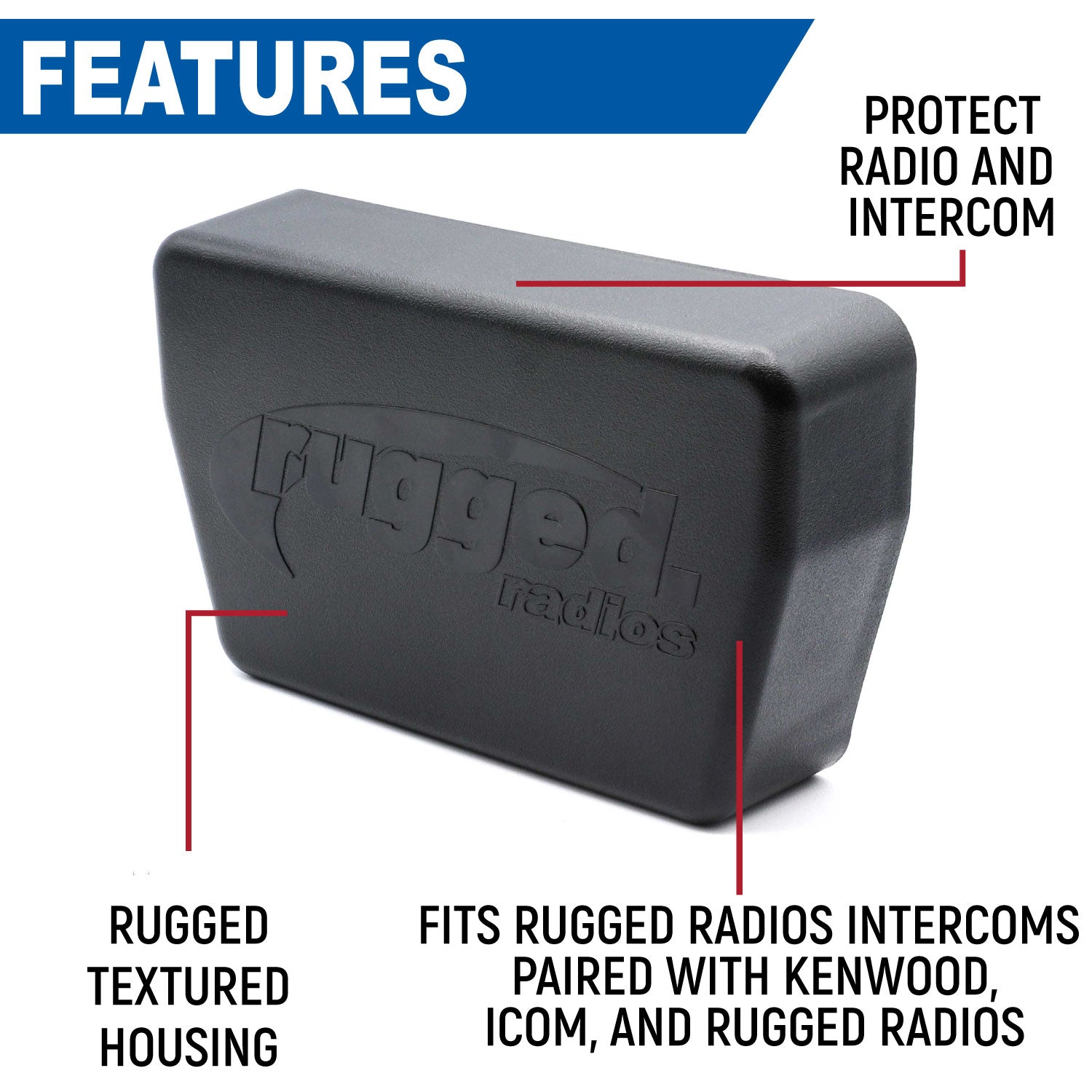 Photo of Magnetic Radio & Intercom Cover for Rugged Radios Multi Mount Insert by Rugged Radios - Premium for UTVs / Side by Sides