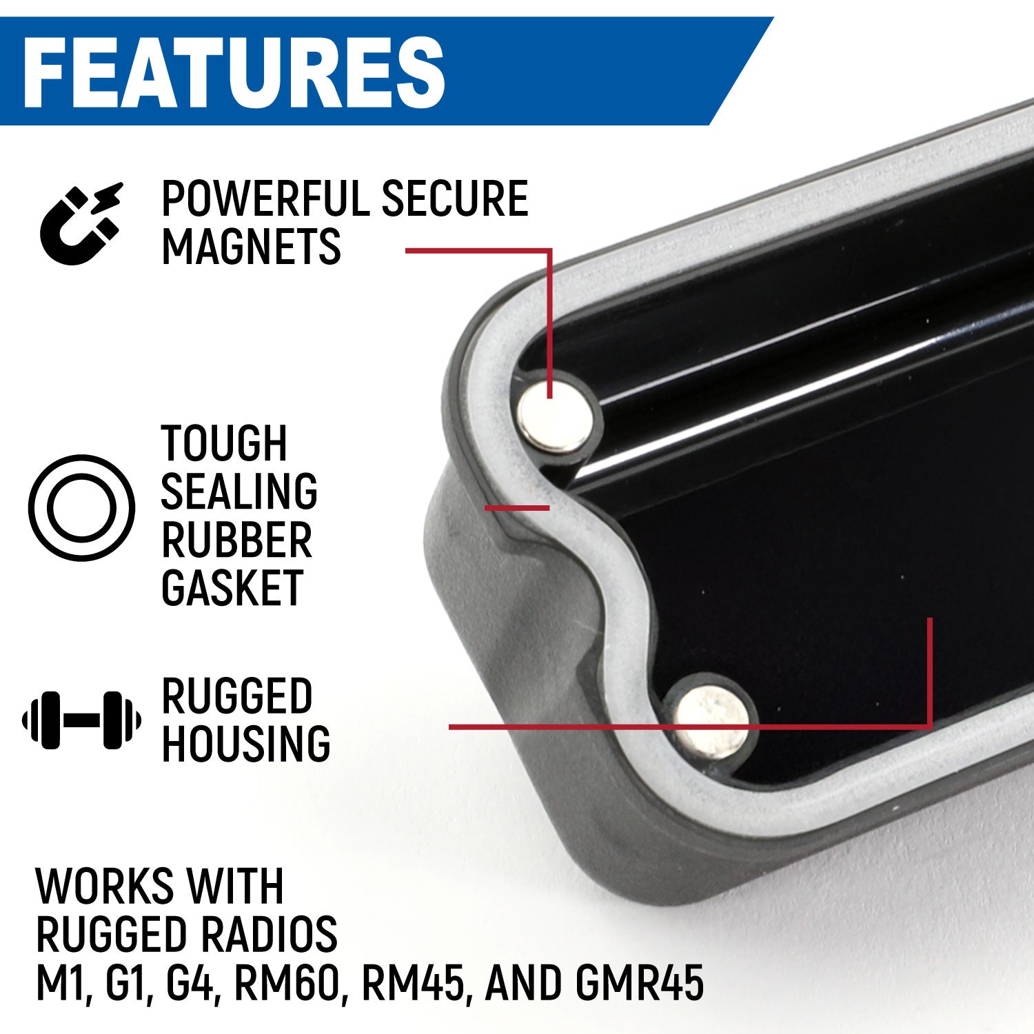 Photo of Rugged Radios Magnetic Radio Cover by Rugged Radios - Premium for UTVs / Side by Sides