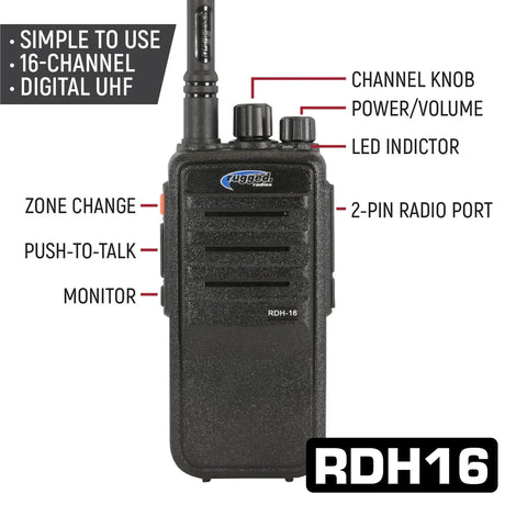 Photo of RUGGED Wired Driver Only Communication Kit with RDH16 Radio by Rugged Radios - Premium for UTVs / Side by Sides