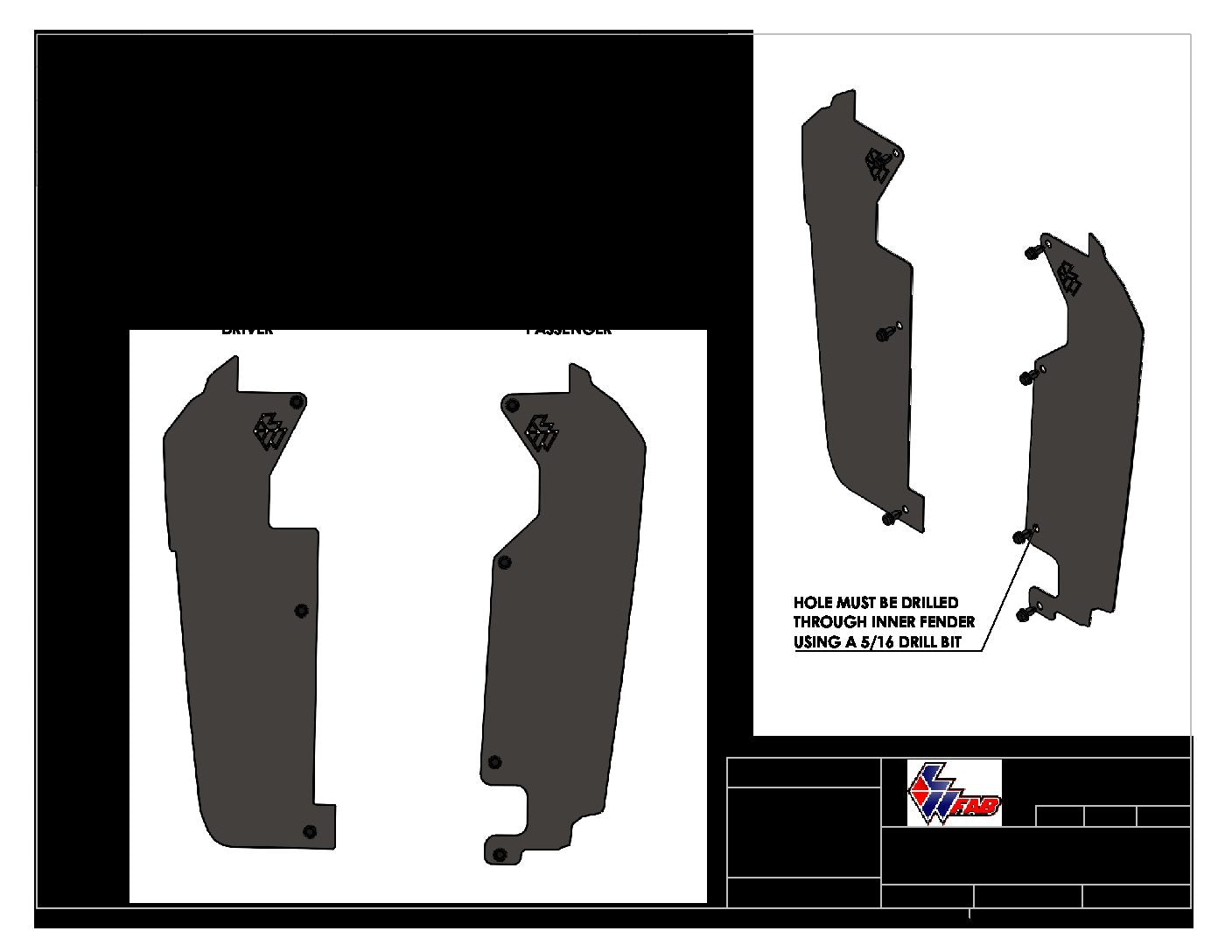Photo of L&W Rear Inner Fender Mud Guard- PRO XP/ TURBO R by L&W Fab - Premium Fenders & Fender Guards for UTVs / Side by Sides