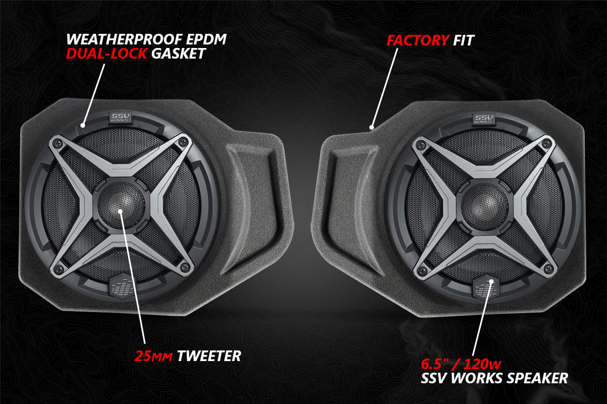 Photo of SSV Works - 2018-2024 Polaris Ranger XP1000 A-Spec SSV Works 3-Speaker Audio System w/JVC by SSV Works - Premium for UTVs / Side by Sides