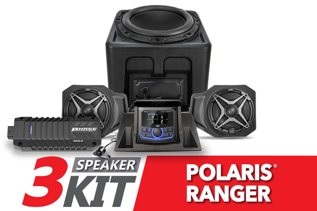 Photo of SSV Works - 2018-2024 Polaris Ranger XP1000 A-Spec SSV Works 3-Speaker Audio System w/JVC by SSV Works - Premium for UTVs / Side by Sides