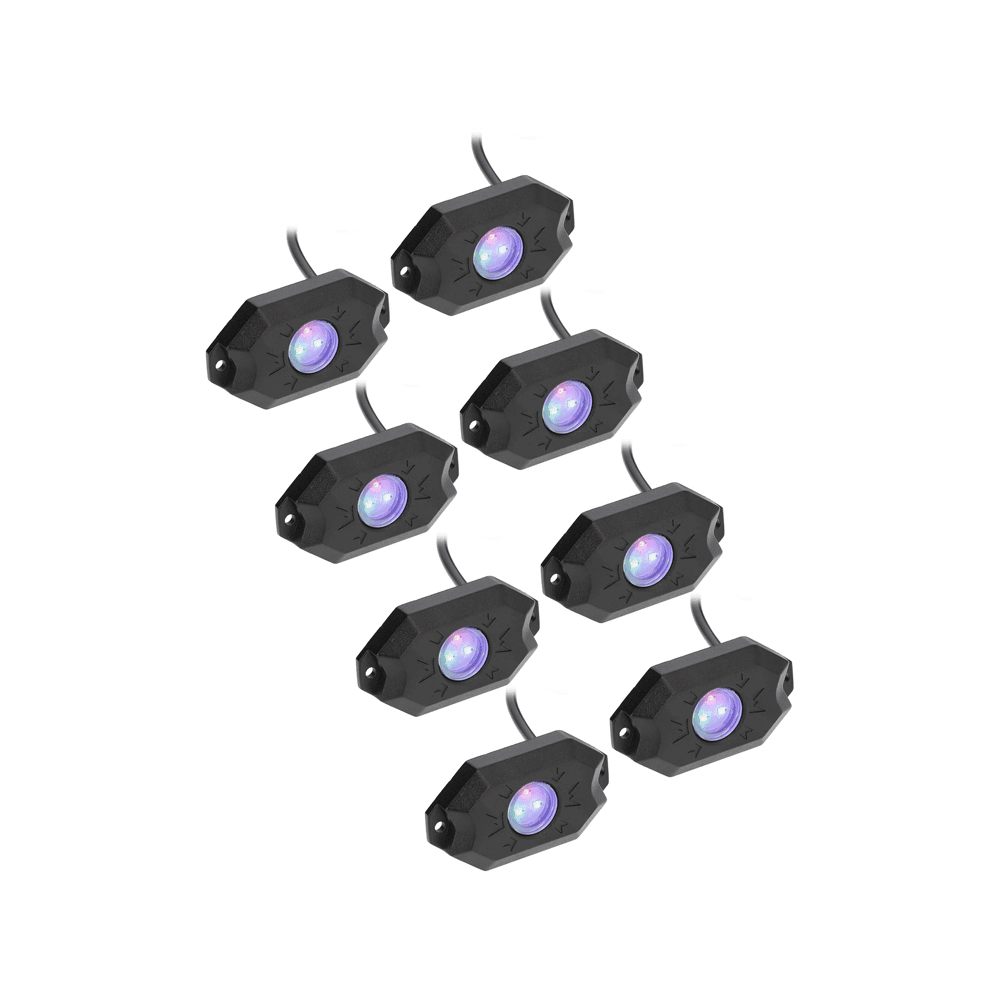Photo of LED Rock Light Kit 8 Piece by AJK Offroad - Premium for UTVs / Side by Sides
