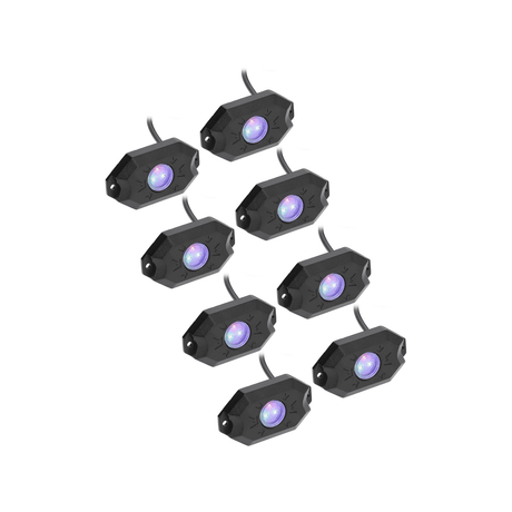 Photo of LED Rock Light Kit 8 Piece by AJK Offroad - Premium for UTVs / Side by Sides