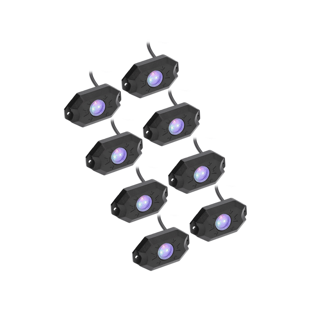 Photo of LED Rock Light Kit 8 Piece by AJK Offroad - Premium for UTVs / Side by Sides
