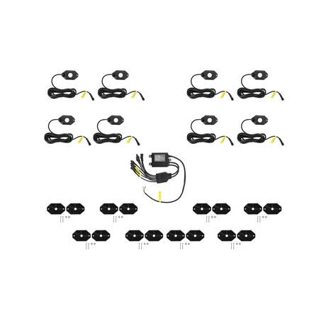 Photo of LED Rock Light Kit 8 Piece by AJK Offroad - Premium for UTVs / Side by Sides