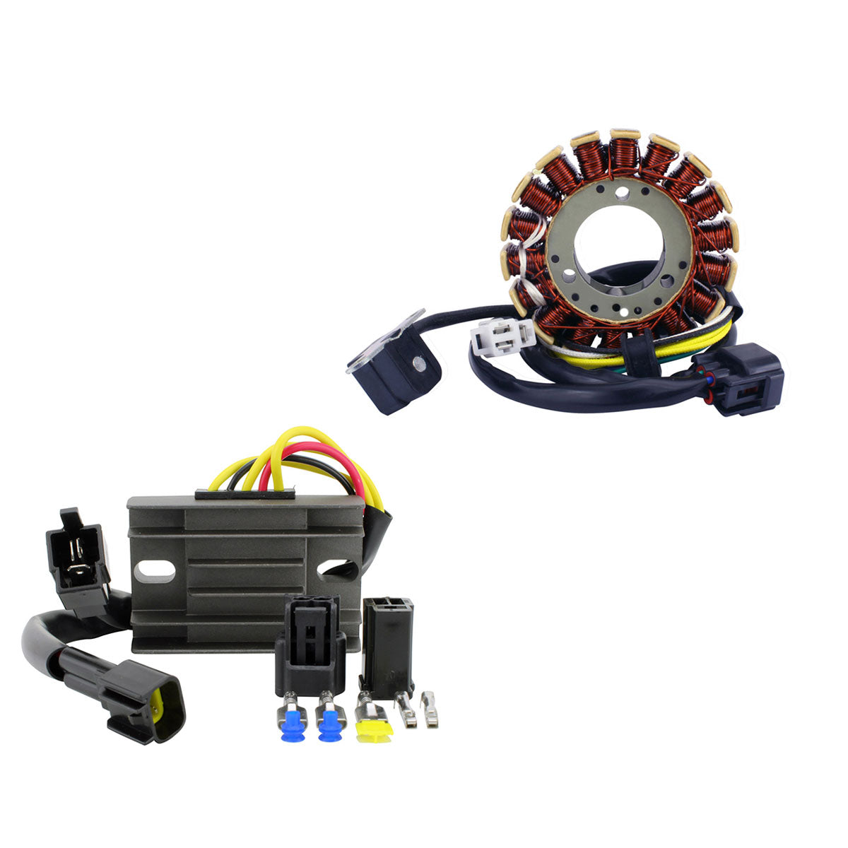 Photo of Kit Stator + Voltage Regulator Rectifier for Suzuki DRZ 400 / E / S Kawasaki KLX 400 2000-2016 by RM STATOR - Premium for UTVs / Side by Sides