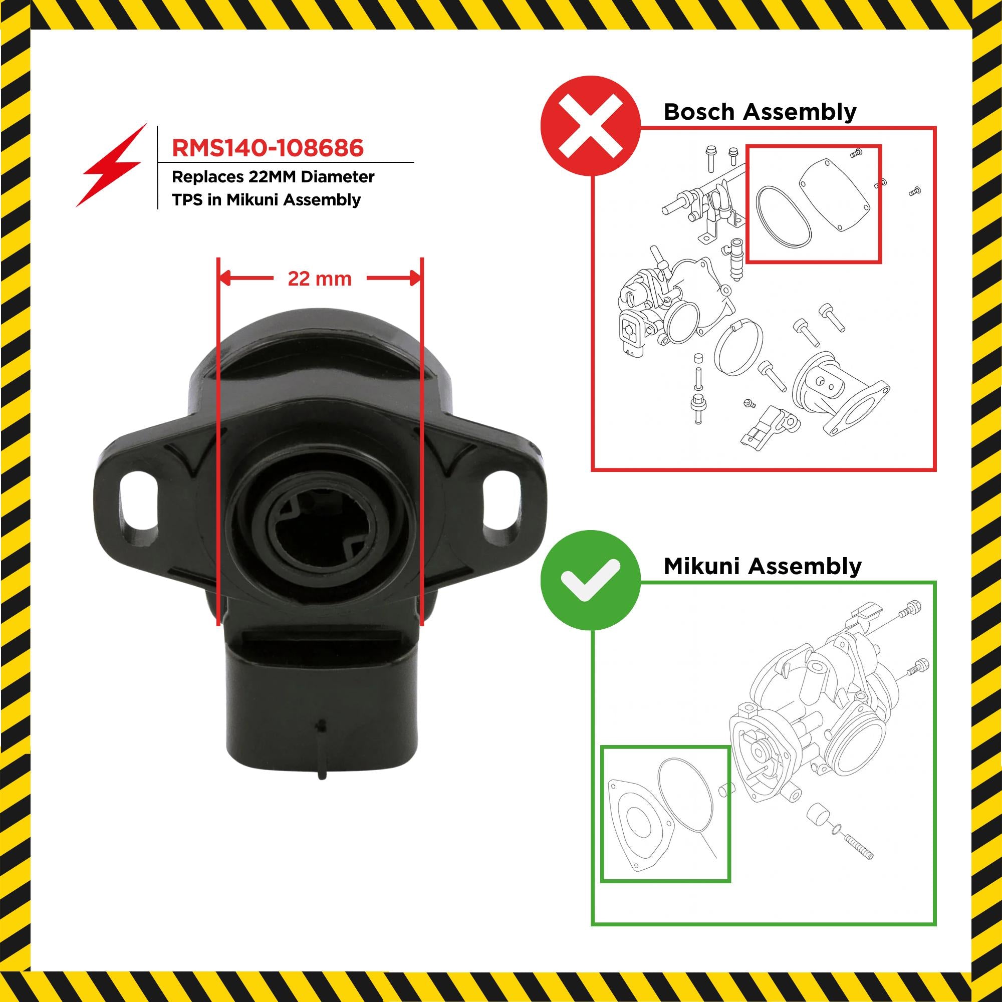 Photo of Throttle Position Sensor TPS for Kawasaki Jet Ski Ultra / SXR | Polaris RZR 570 / Sportsman 500 550 2003-2024 | 3131705 by RM STATOR - Premium Sensors for UTVs / Side by Sides
