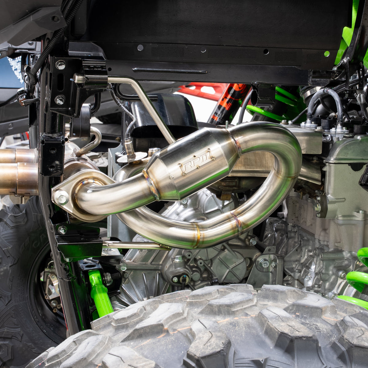 Kawasaki Teryx H2 Big Mouth Resonated Cat Delete Mid Pipe – product detail 6