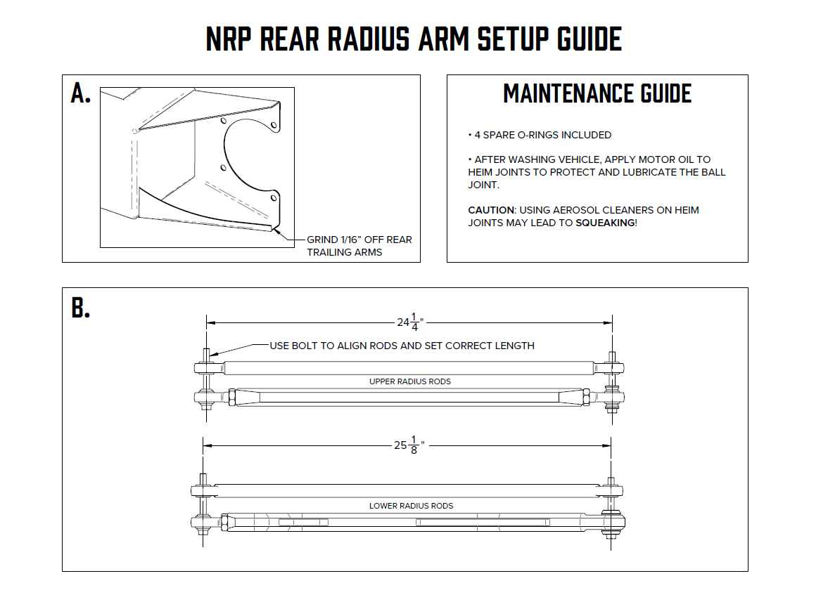 Photo of NRP RZR XP1000 & TURBO Billet High Clearance Radius Rods by Nitro Racing Parts - Premium Radius Rods for UTVs / Side by Sides