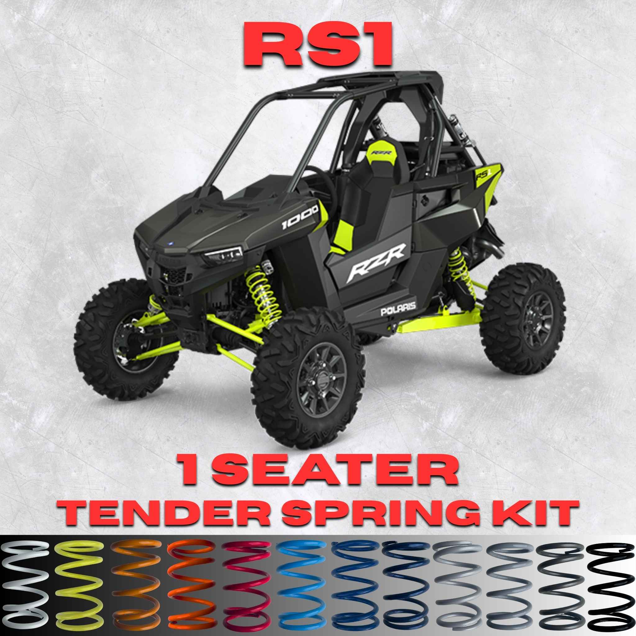 AllThingz UTV Polaris RZR RS1 Tender Spring Kit - 2-3" Lift + 80% Better Ride (All Models)
