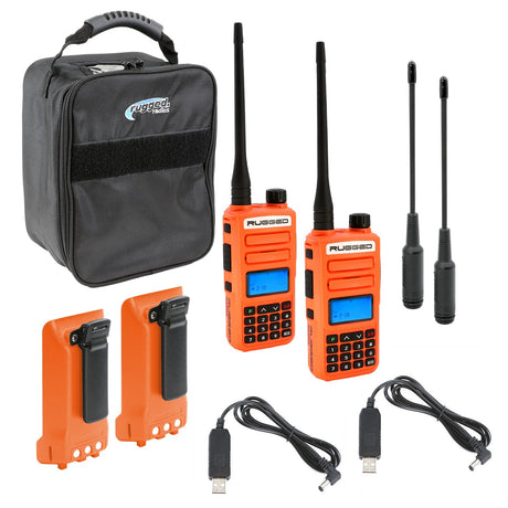 Photo of Adventure Pack - Rugged GMR2 PLUS - GMRS and FRS Two Way Handheld Radios with Accessories by Rugged Radios - Premium for UTVs / Side by Sides