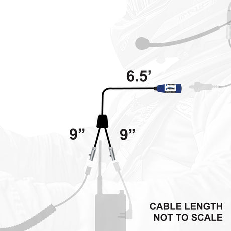 Photo of RUGGED Wired SPECIAL LENGTH Single Seat Car Harness without Radio Jumper by Rugged Radios - Premium for UTVs / Side by Sides