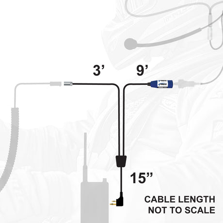 Photo of RUGGED Wired XL Single Seat Car Harness with Pre-Wired 2-Pin Rugged Handheld Radio Connector by Rugged Radios - Premium for UTVs / Side by Sides