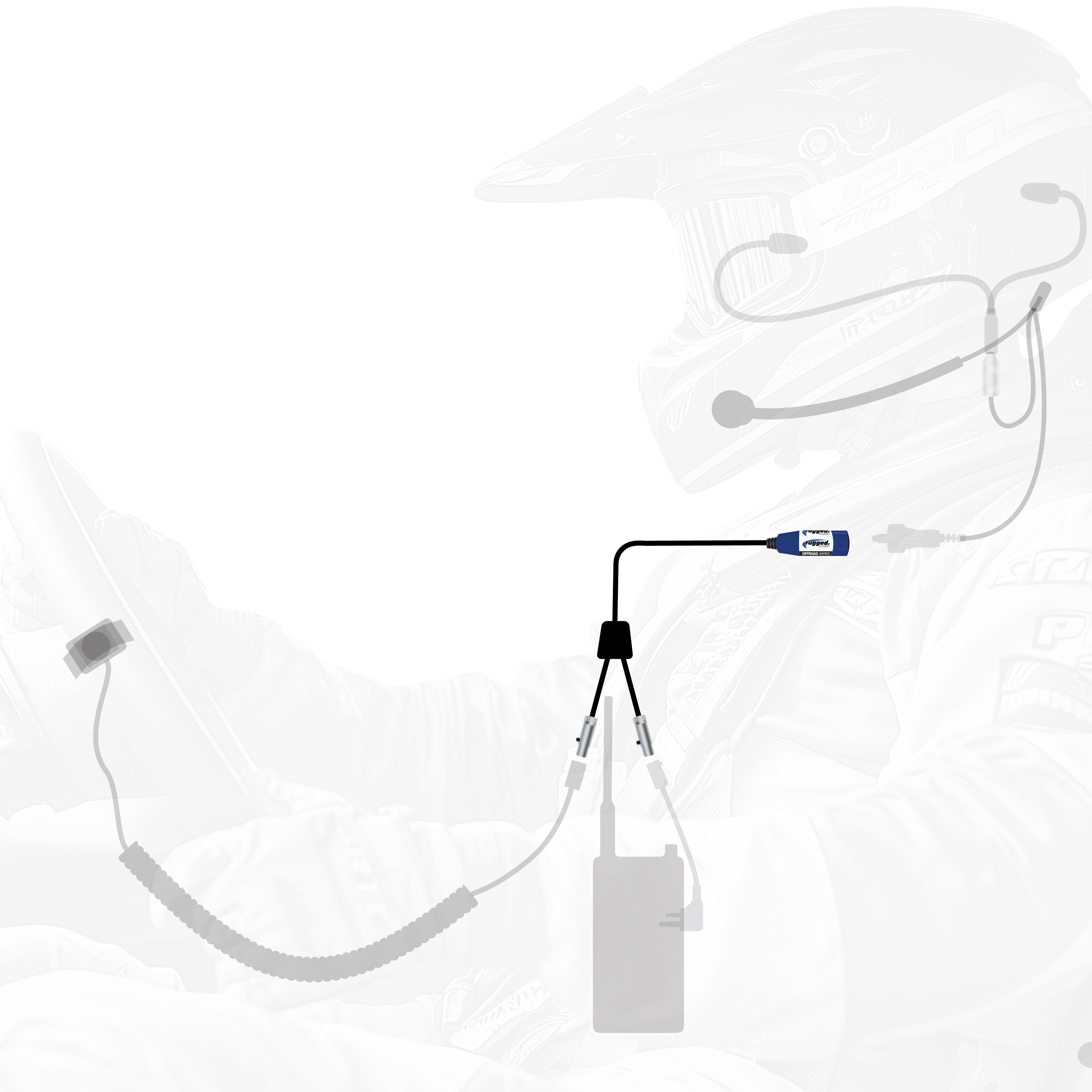 Photo of RUGGED Wired SPECIAL LENGTH Single Seat Car Harness without Radio Jumper by Rugged Radios - Premium for UTVs / Side by Sides