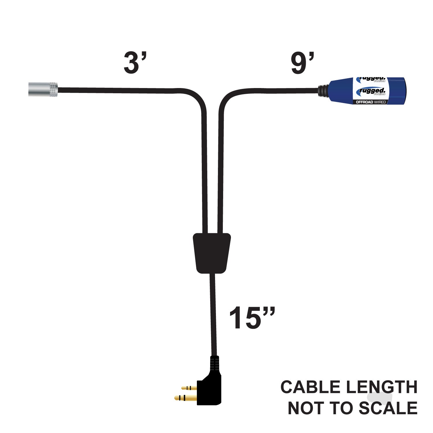 Photo of RUGGED Wired XL Single Seat Car Harness with Pre-Wired 2-Pin Rugged Handheld Radio Connector by Rugged Radios - Premium for UTVs / Side by Sides