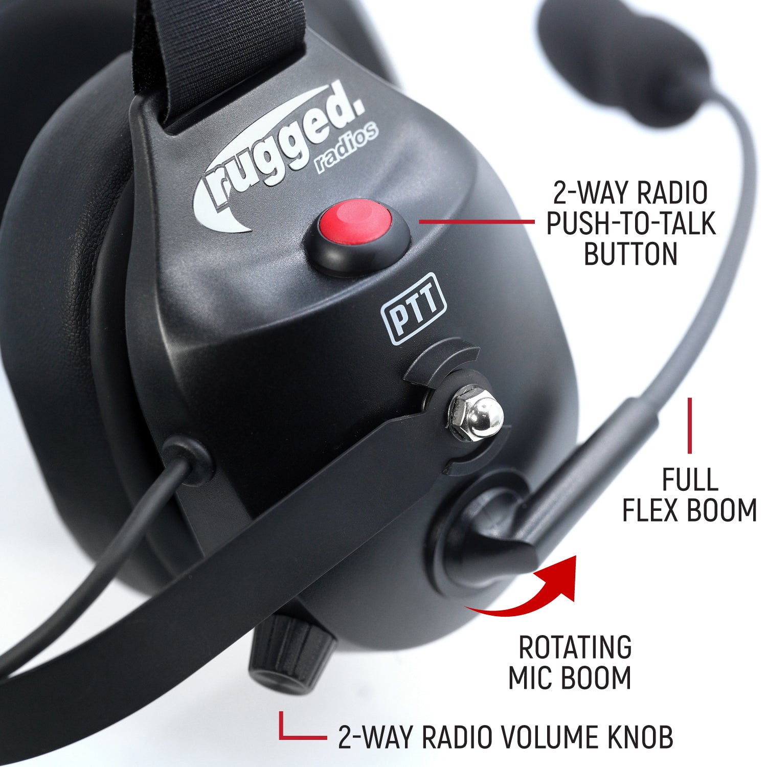 Photo of RW-H52 Bluetooth Headset for Cell Phones - 2-Way Radio Compatible by Rugged Radios - Premium for UTVs / Side by Sides