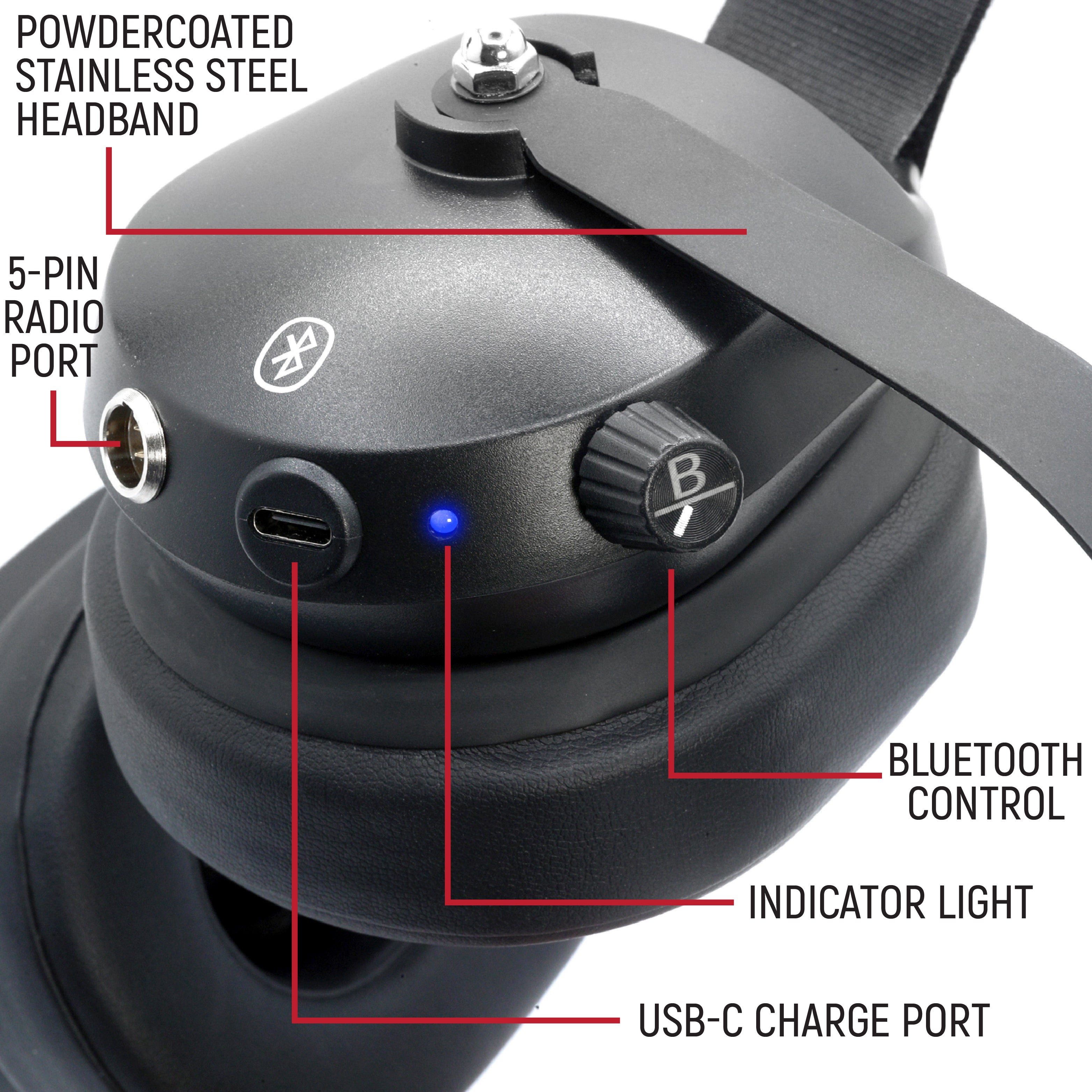 Photo of RW-H52 Bluetooth Headset for Cell Phones - 2-Way Radio Compatible by Rugged Radios - Premium for UTVs / Side by Sides