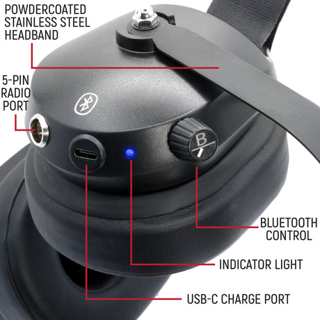 Photo of RW-H52 Bluetooth Headset for Cell Phones - 2-Way Radio Compatible by Rugged Radios - Premium for UTVs / Side by Sides