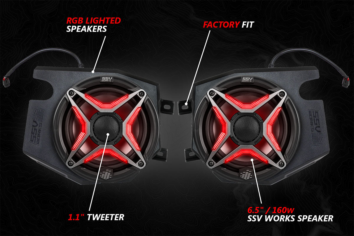 Photo of SSV Works - 2014-2023 Polaris RZR Front Kick 6.5" Speaker Pods by SSV Works - Premium for UTVs / Side by Sides