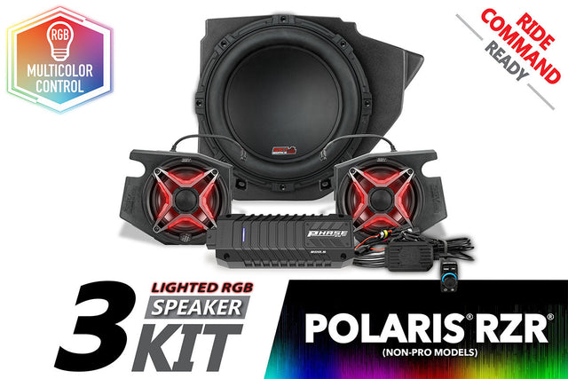 Photo of SSV Works - 2014-2023 Polaris RZR V-Spec 3-Speaker Plug-&-Play Kit for Ride Command by SSV Works - Premium for UTVs / Side by Sides