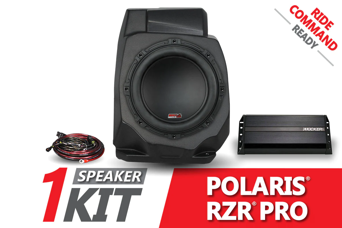 SSV Works '20-'24 RZR Pro Under-Dash 10" Subwoofer Enclosure Add-On for Ride Command (SSV SUB) featured in SSV Works Polaris RZR Subwoofers