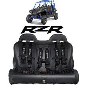 Photo of RZR 900/800 Rear Bench Seat W Harnesses (2010-2014) by UTV Mountain Accessories - Premium Seats & Accessories for UTVs / Side by Sides