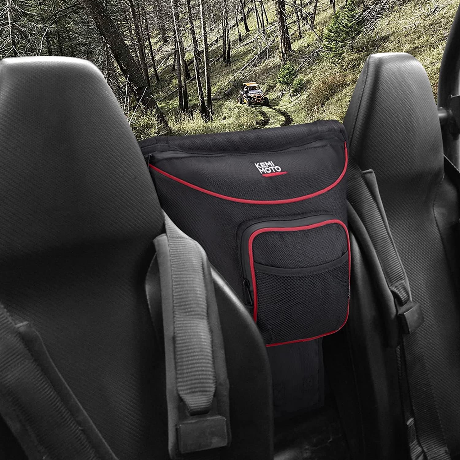 Photo of Door Bags & Center Storage Bag for Polaris RZR XP 1000/4 /XP Turbo by Kemimoto - Premium for UTVs / Side by Sides