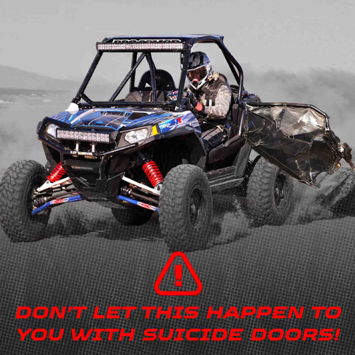 50 Caliber Racing white-panel Polaris RZR doors - view 3