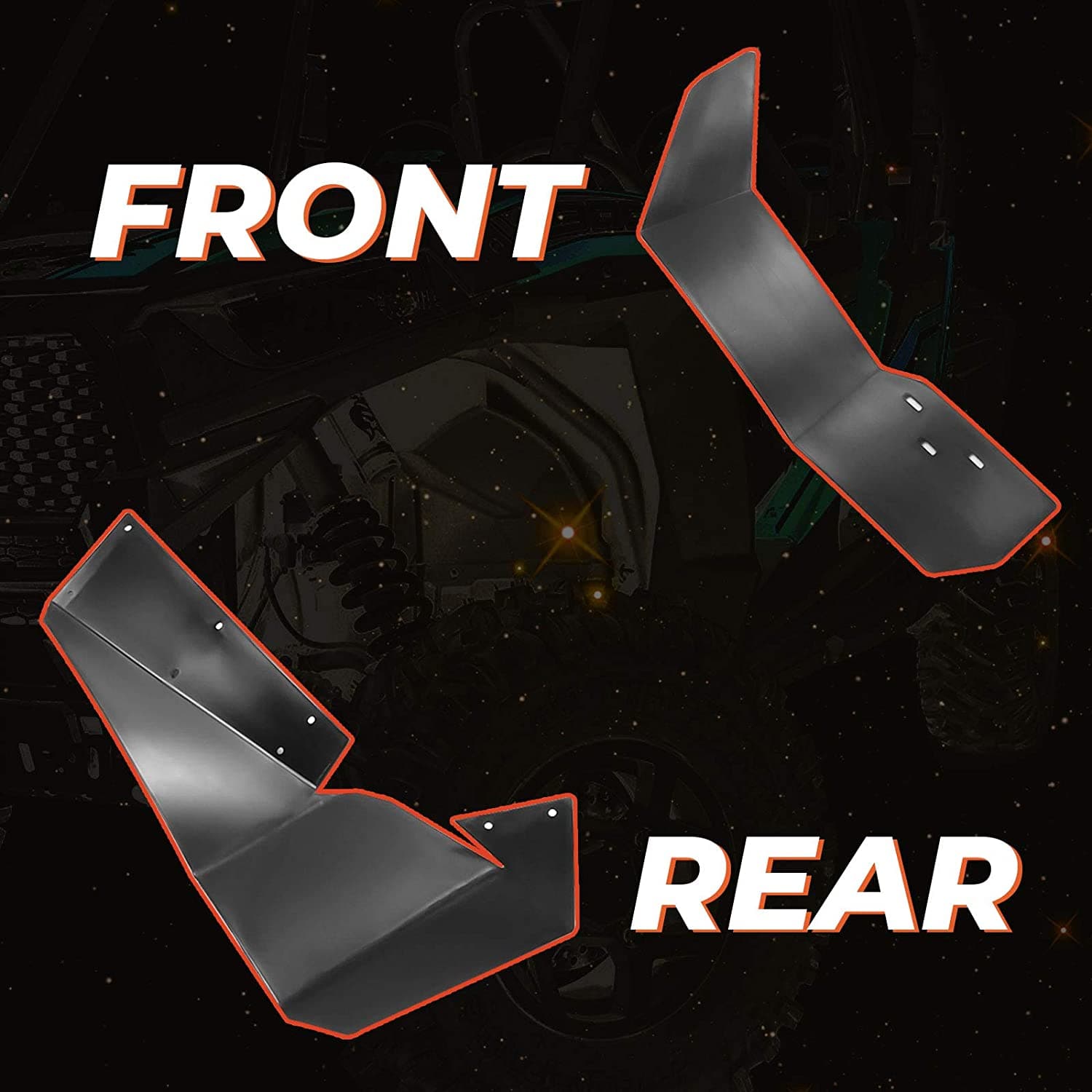 Photo of Extended Fender Flares for Polaris RZR S 900 / S 1000 / RZR 4 900 2015-2020 by Kemimoto - Premium for UTVs / Side by Sides