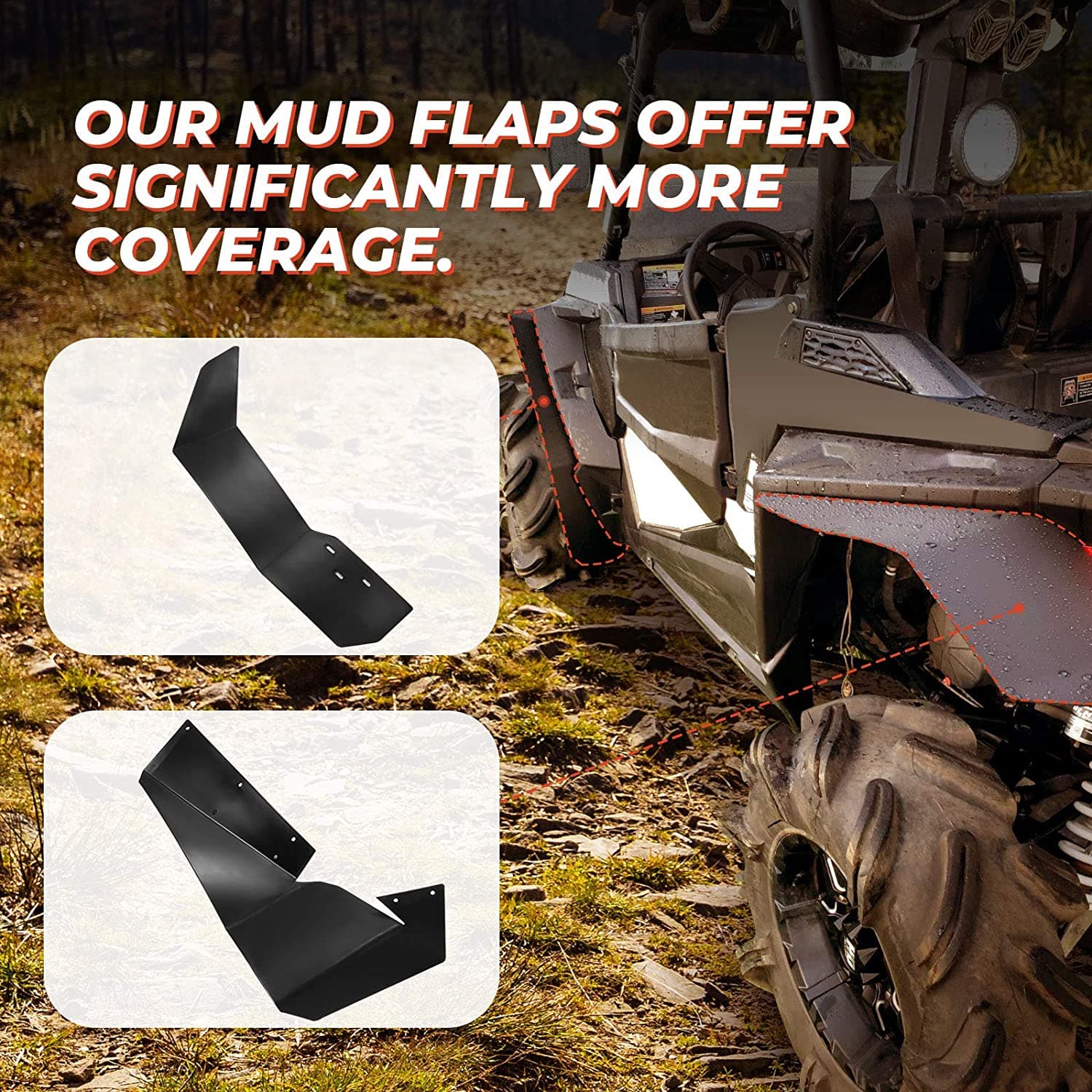 Photo of Extended Fender Flares for Polaris RZR S 900 / S 1000 / RZR 4 900 2015-2020 by Kemimoto - Premium for UTVs / Side by Sides