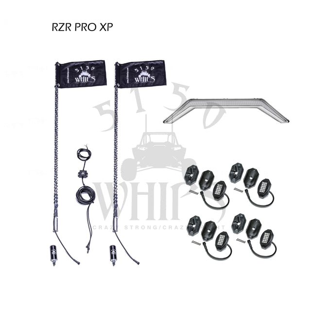 Photo of RZR Pro XP / Pro R / Turbo R Lighting Kit by 5150 Whips Inc. - Premium LED Light Whips & Rock Lights for UTVs / Side by Sides