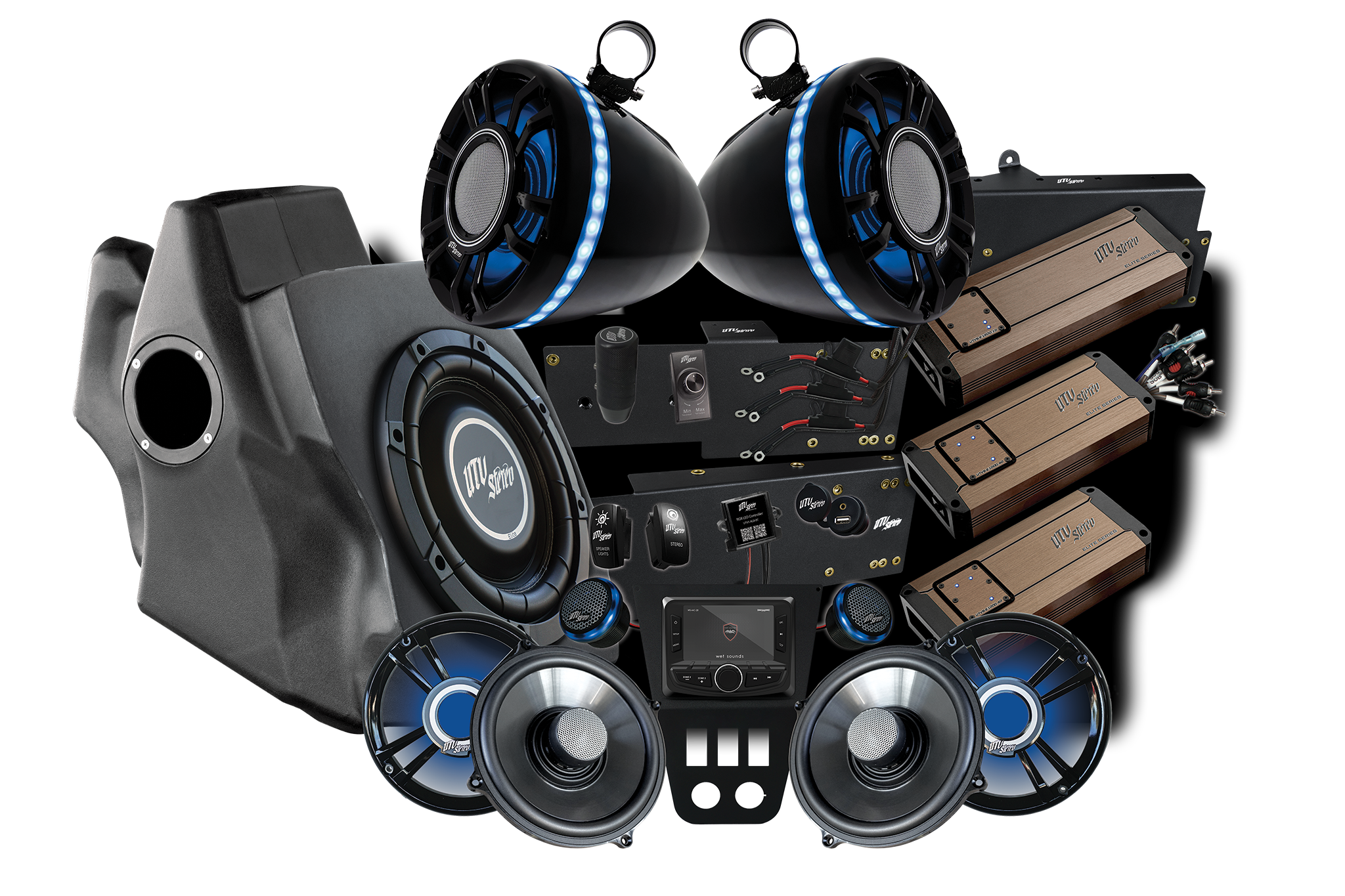 Photo of RZR® Pro Series Elite Stage 8 Stereo Kit | UTVS-PRO-S8-E by UTV Stereo - Premium Polaris RZR Stage Kit for UTVs / Side by Sides