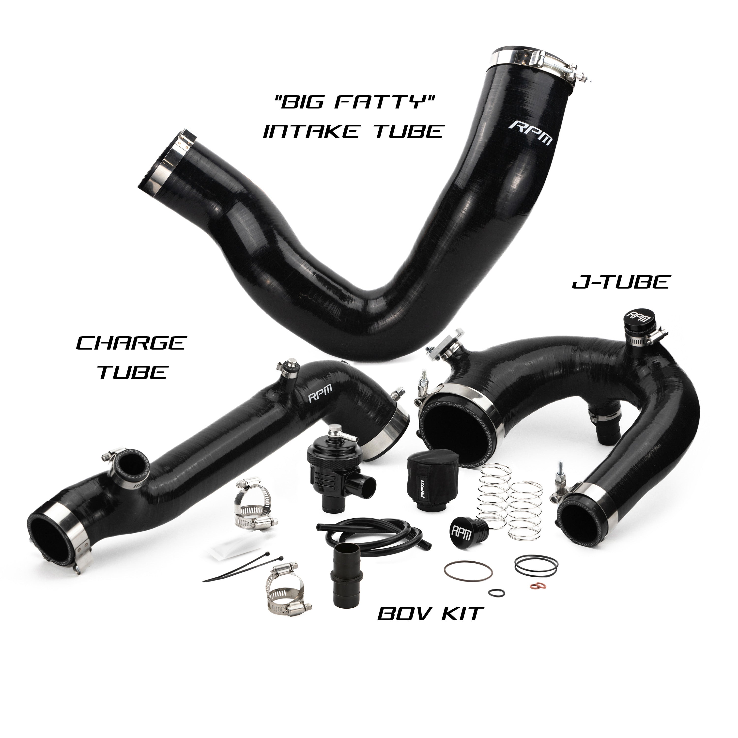 Photo of RPM SXS RPM Polaris RZR Turbo R & PRO XP/S Turbo Silicone Intake J-Tube, Charge Tube W/ BOV, & Intake Tube KIT by RPM SXS - Premium for UTVs / Side by Sides