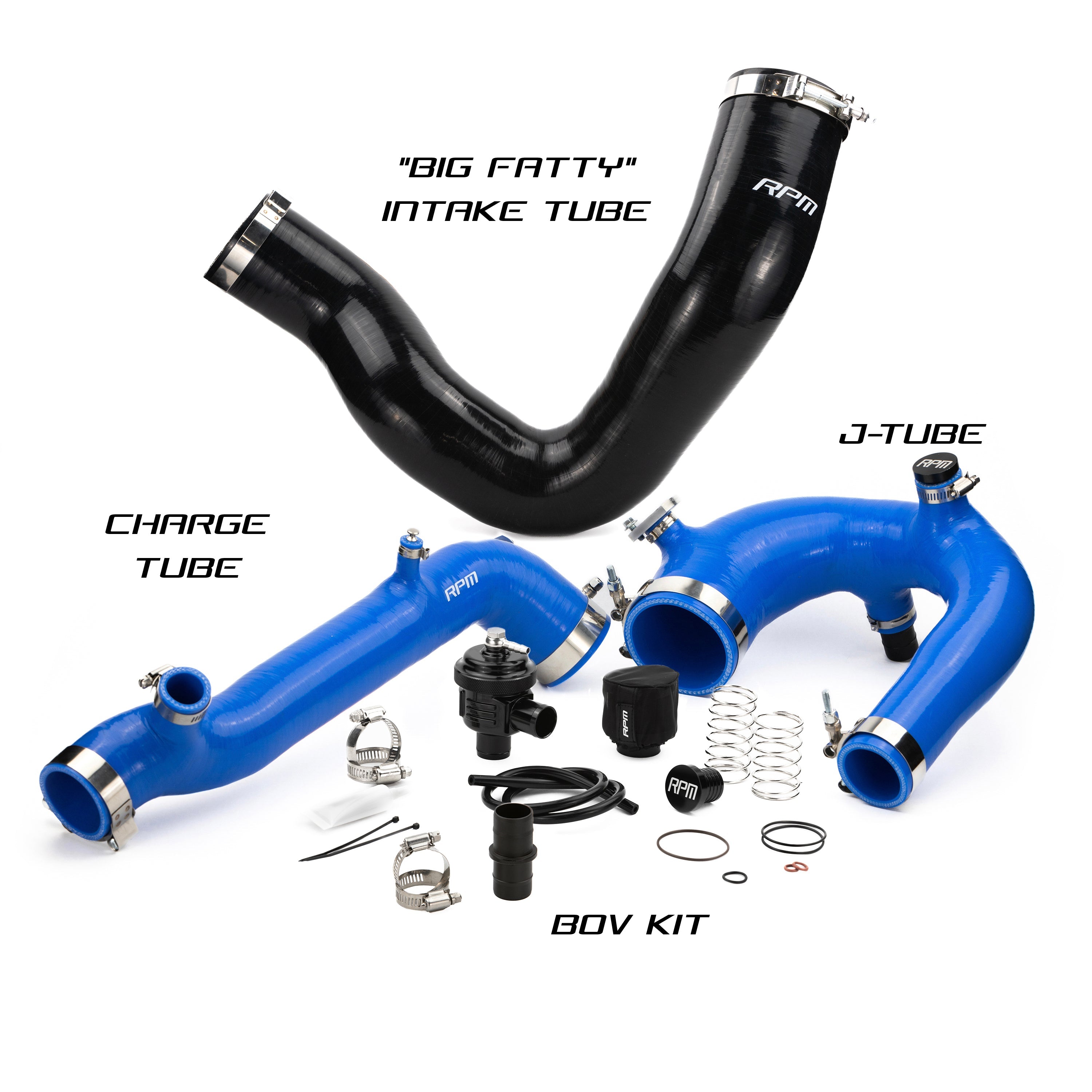 Photo of RPM SXS RPM Polaris RZR Turbo R & PRO XP/S Turbo Silicone Intake J-Tube, Charge Tube W/ BOV, & Intake Tube KIT by RPM SXS - Premium for UTVs / Side by Sides
