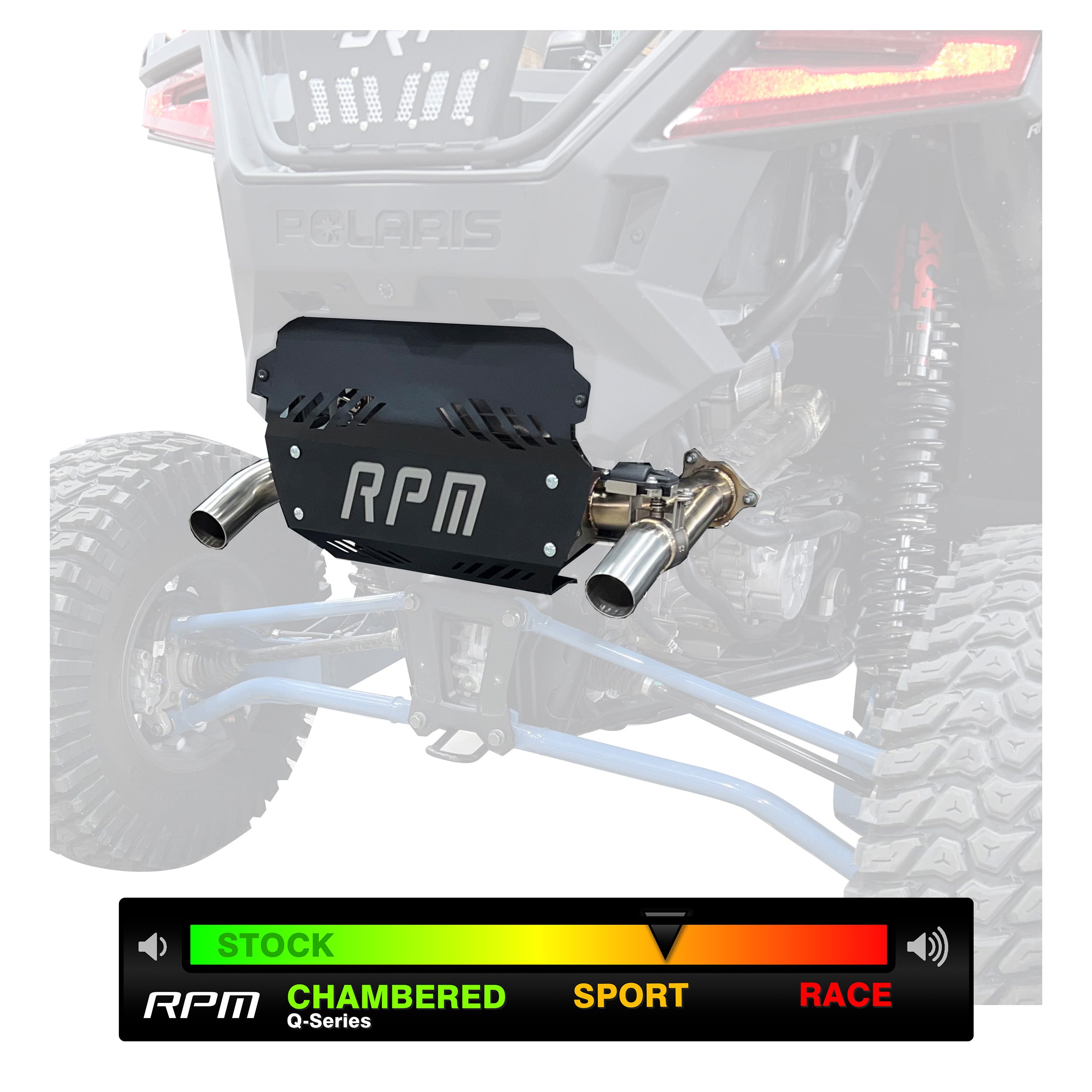 Photo of RPM SXS RPM RZR PRO XP & Turbo R/Pro S E-Valve Muffler - Dual Tip Captains Choice Exhaust - 2020-2025 PRO XP & TURBO R by RPM SXS - Premium for UTVs / Side by Sides