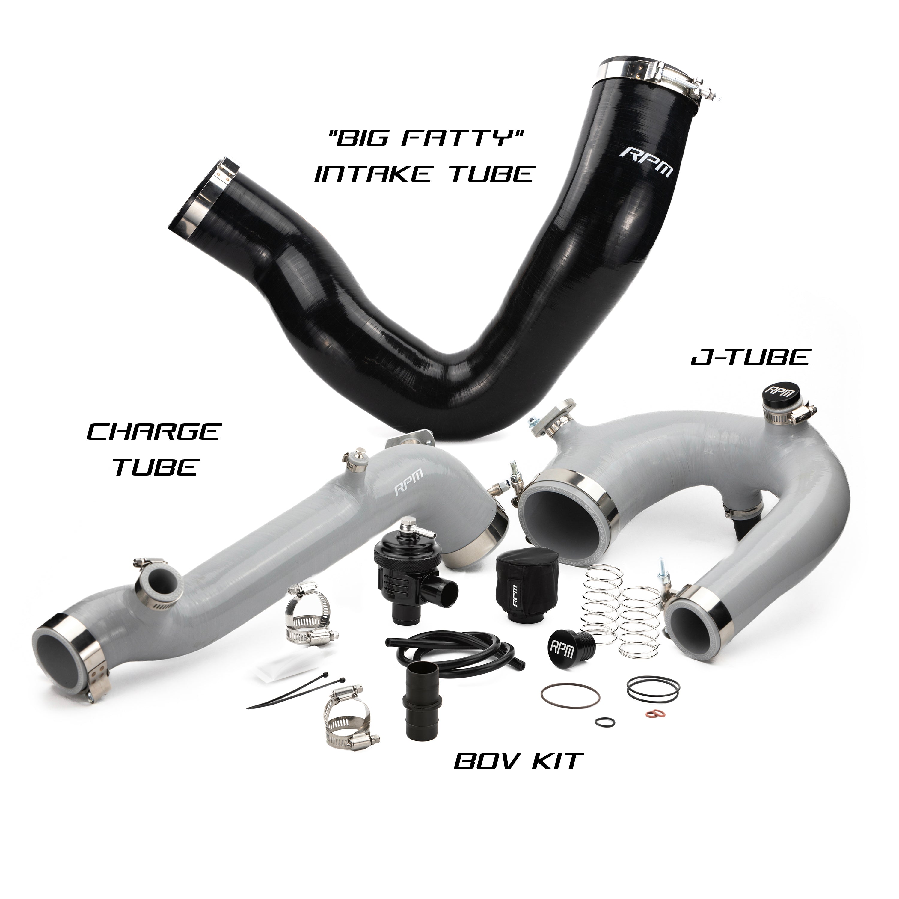 Photo of RPM SXS RPM Polaris RZR Turbo R & PRO XP/S Turbo Silicone Intake J-Tube, Charge Tube W/ BOV, & Intake Tube KIT by RPM SXS - Premium for UTVs / Side by Sides
