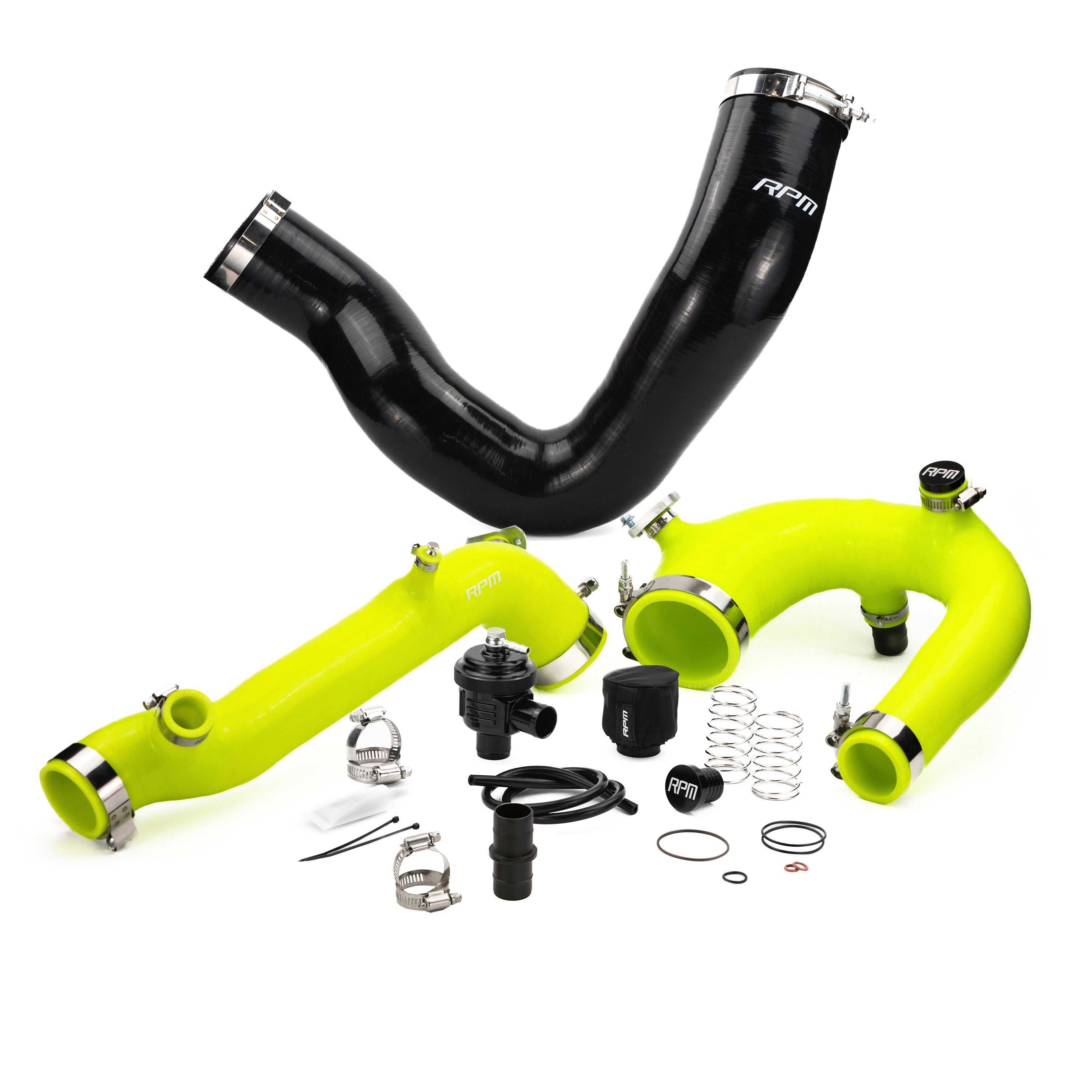 Photo of RPM SXS RPM Polaris RZR Turbo R & PRO XP/S Turbo Silicone Intake J-Tube, Charge Tube W/ BOV, & Intake Tube KIT by RPM SXS - Premium for UTVs / Side by Sides