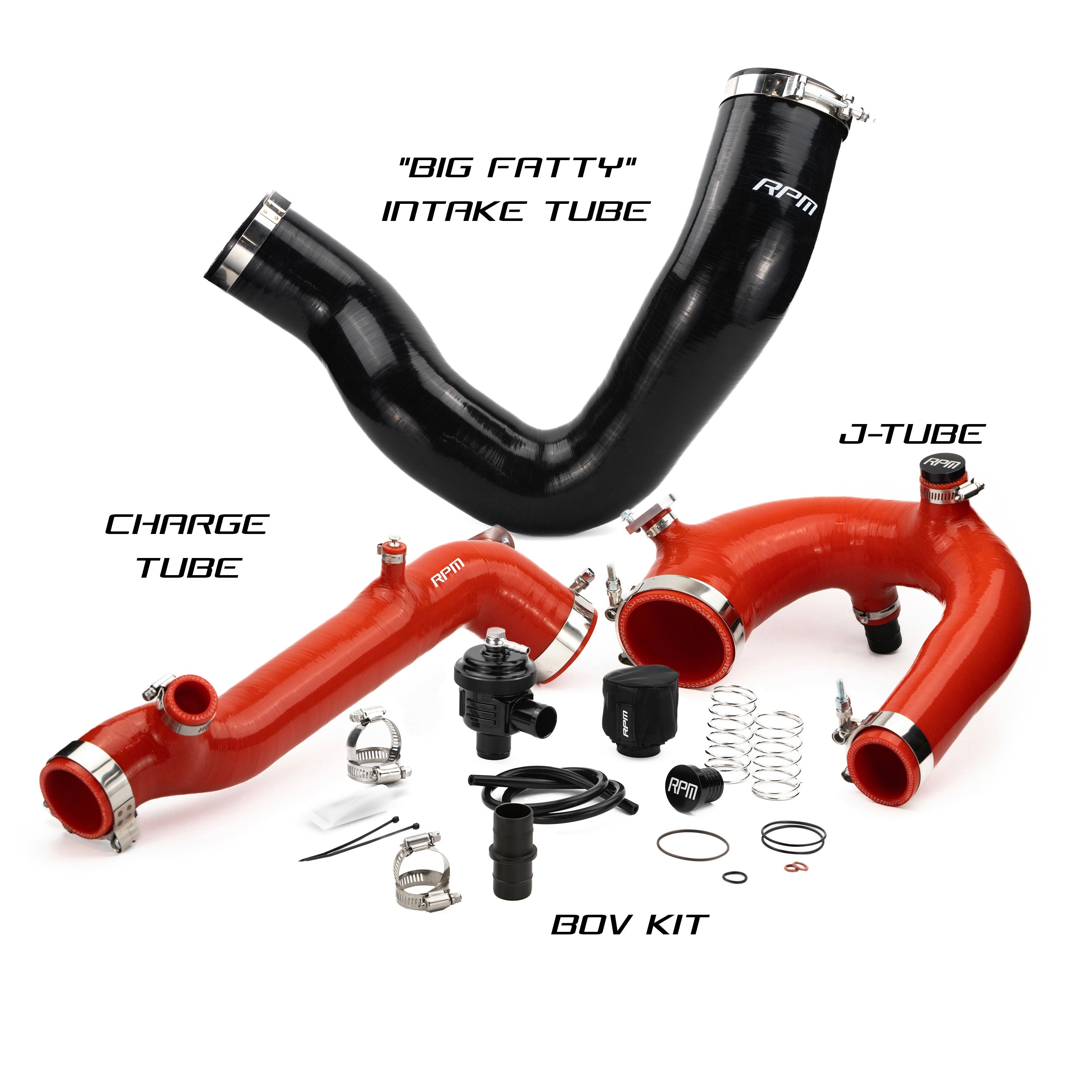 Photo of RPM SXS RPM Polaris RZR Turbo R & PRO XP/S Turbo Silicone Intake J-Tube, Charge Tube W/ BOV, & Intake Tube KIT by RPM SXS - Premium for UTVs / Side by Sides