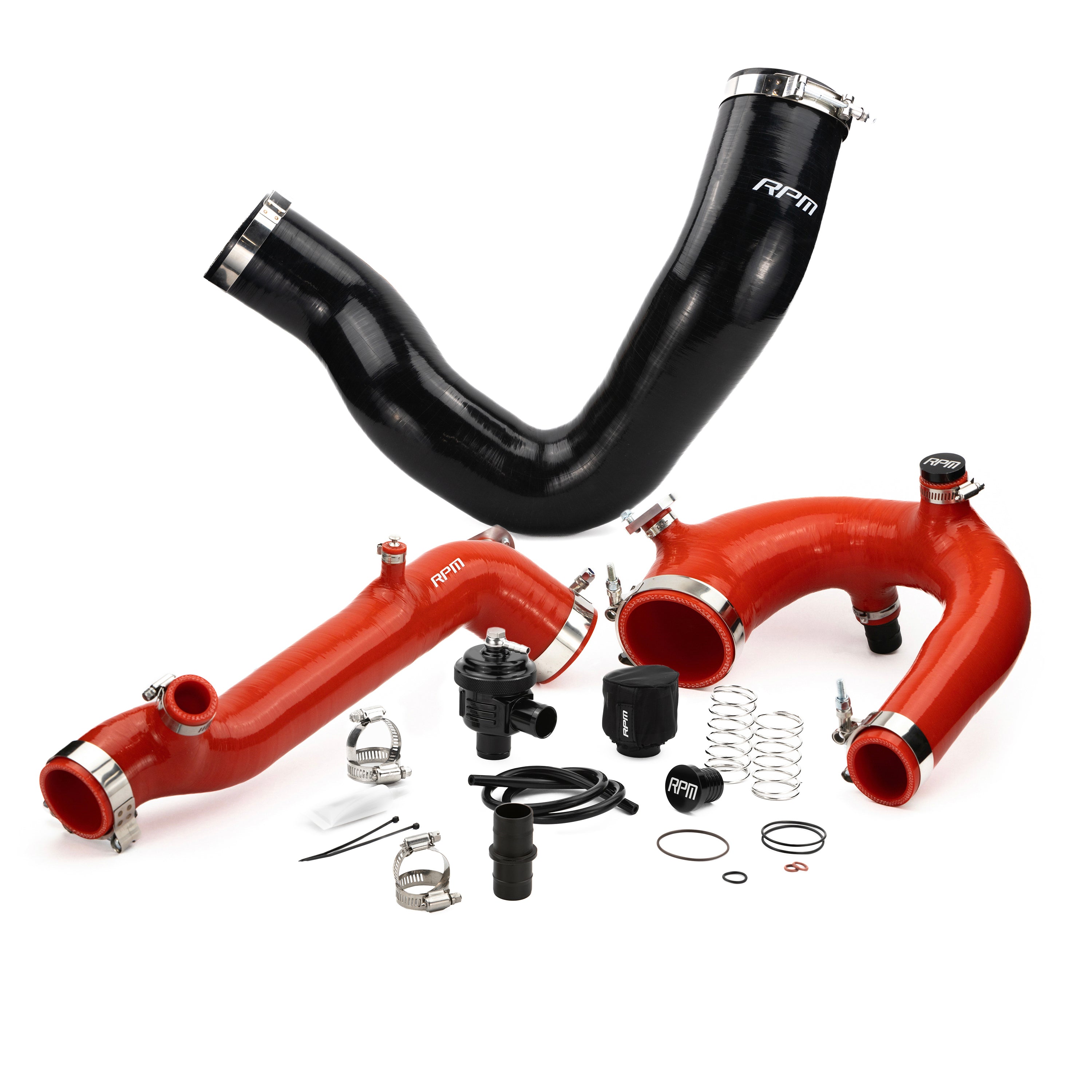 Photo of RPM SXS RPM Polaris RZR Turbo R & PRO XP/S Turbo Silicone Intake J-Tube, Charge Tube W/ BOV, & Intake Tube KIT by RPM SXS - Premium for UTVs / Side by Sides