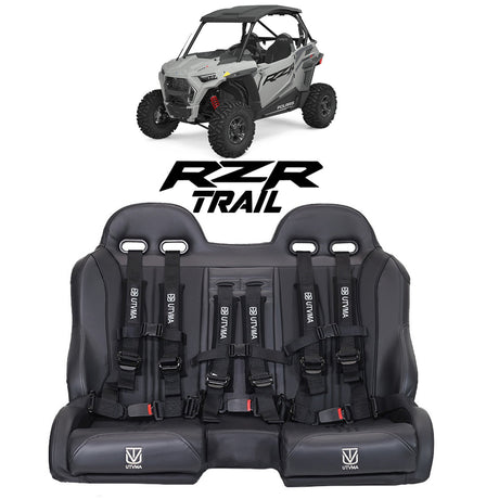 Photo of RZR 900/1000 Trail Front Bench Seat with Harnesses (2015-2025) by UTV Mountain Accessories - Premium Bench Seat for UTVs / Side by Sides