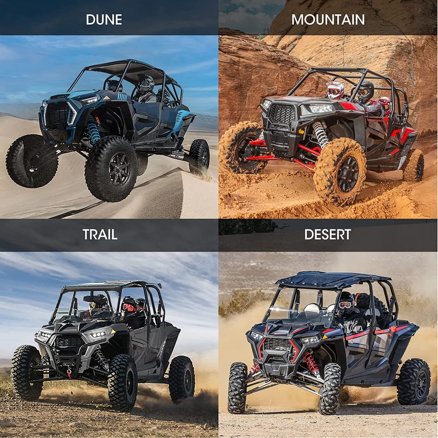Photo of Kemimoto Half Lower Door Panel For Polaris RZR 900 1000 XP 4 Turbo 2014-2023 by Kemimoto - Premium for UTVs / Side by Sides