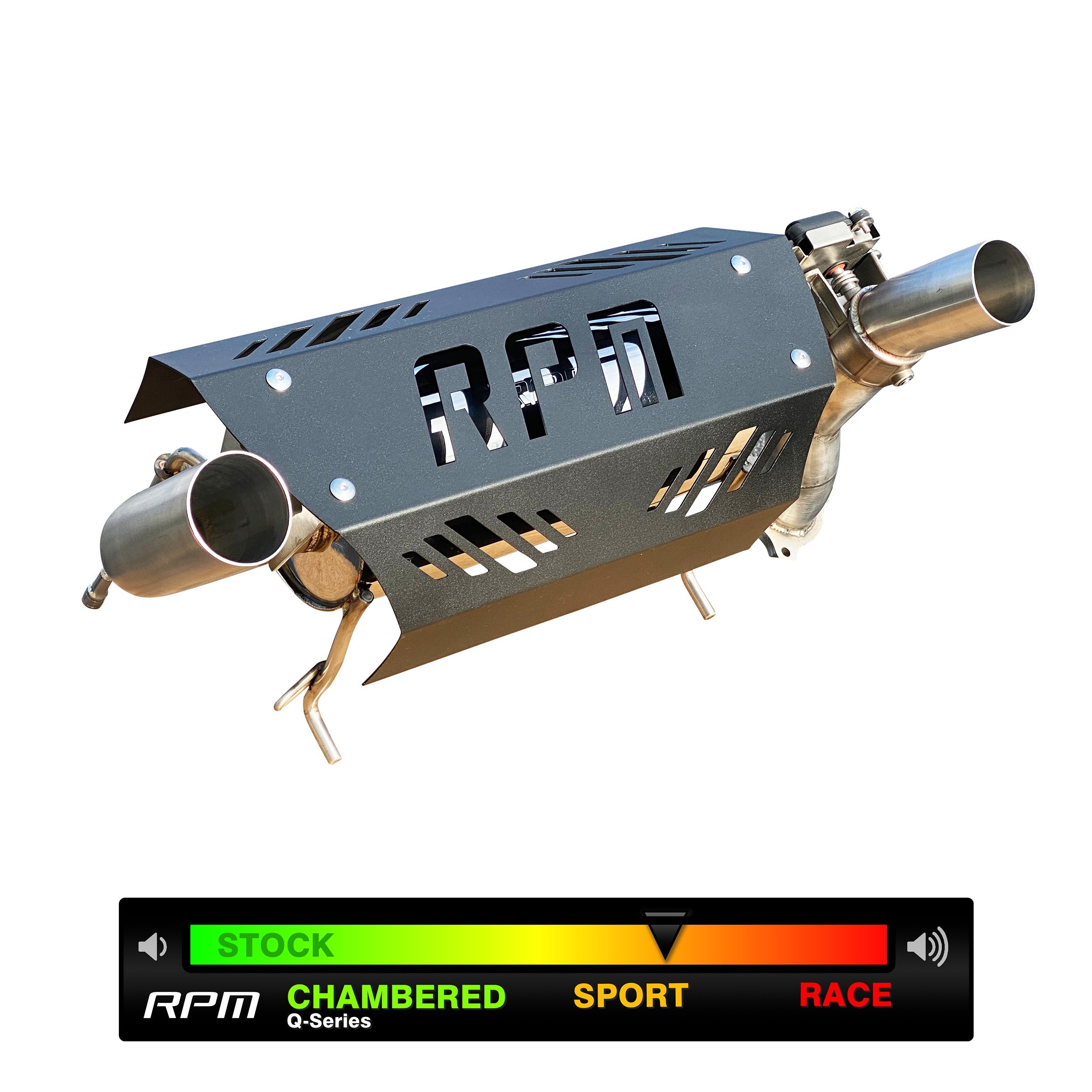 Photo of RPM SXS RPM RZR XPT E-Valve Muffler - Dual Tip Captains Choice Exhaust- 2016-2022 XPT XP Turbo S by RPM SXS - Premium for UTVs / Side by Sides