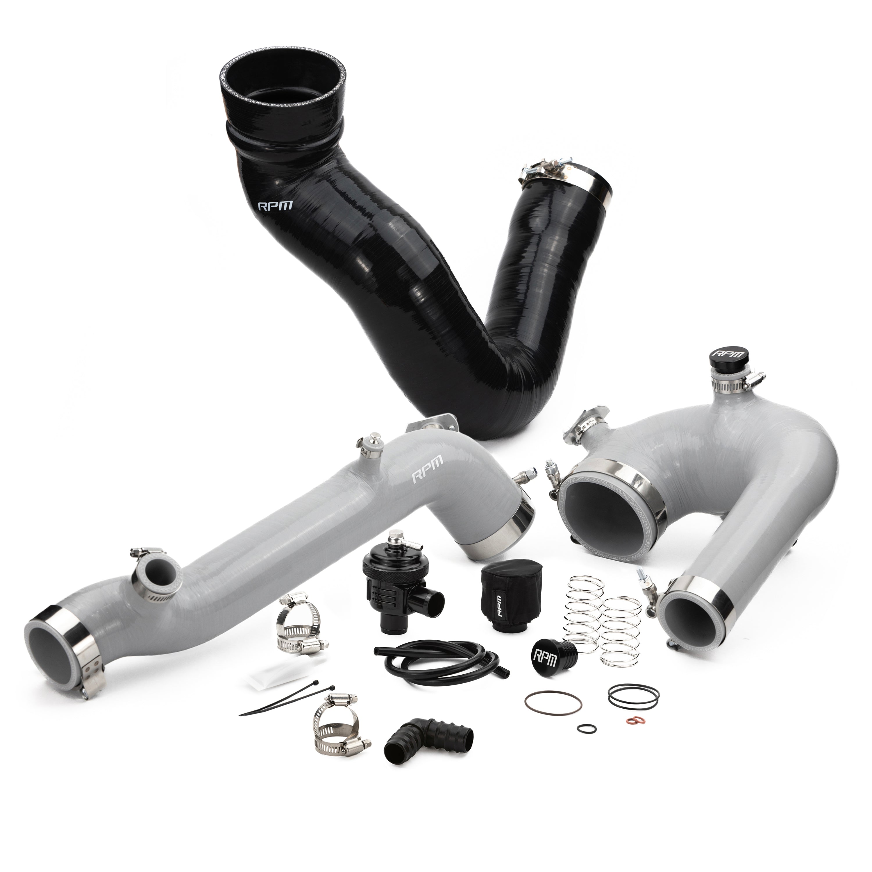 Photo of RPM SXS RPM Polaris RZR XP Turbo, Turbo S Silicone Intake J-Tube, Charge Tube W/ BOV, & Intake Tube KIT by RPM SXS - Premium for UTVs / Side by Sides