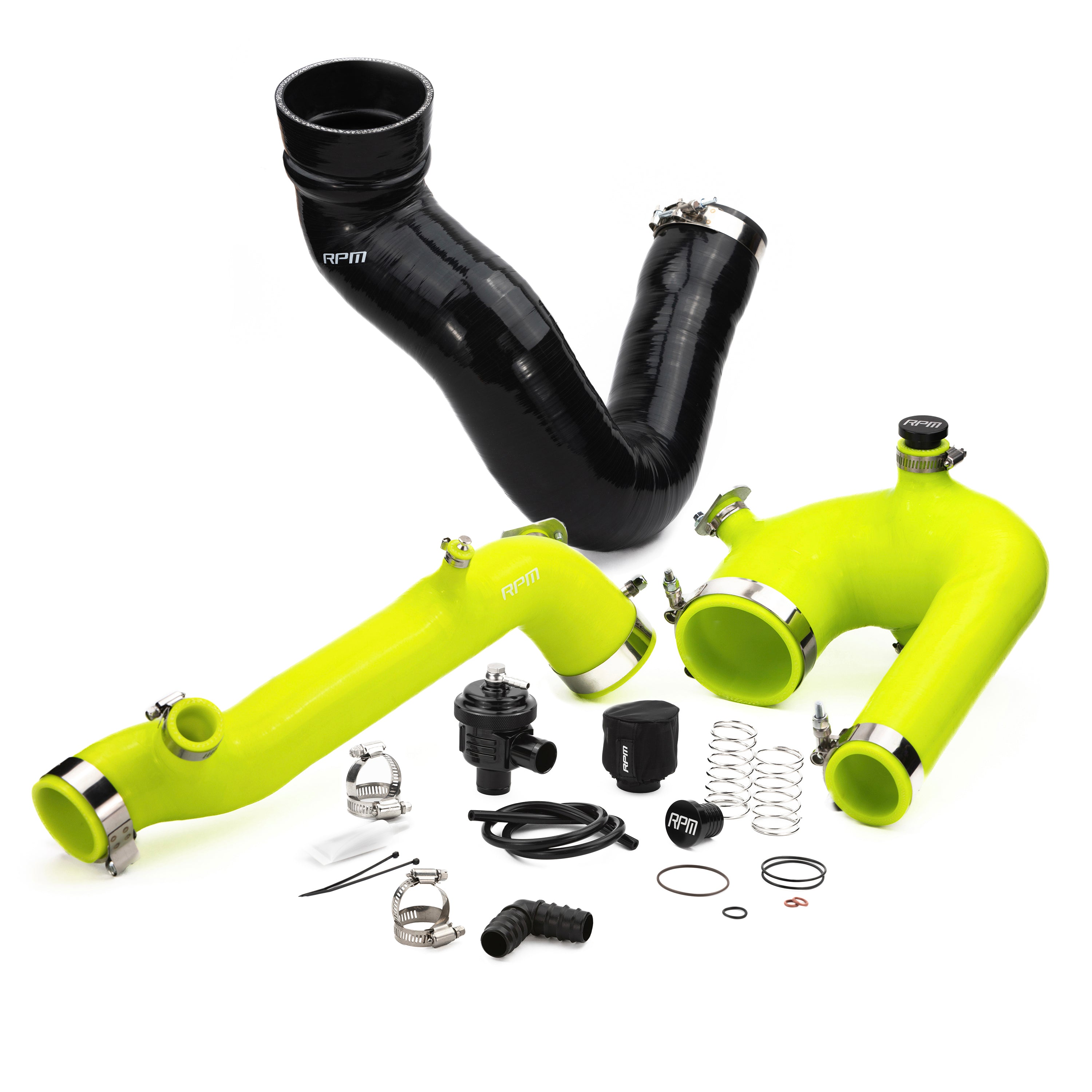 Photo of RPM SXS RPM Polaris RZR XP Turbo, Turbo S Silicone Intake J-Tube, Charge Tube W/ BOV, & Intake Tube KIT by RPM SXS - Premium for UTVs / Side by Sides