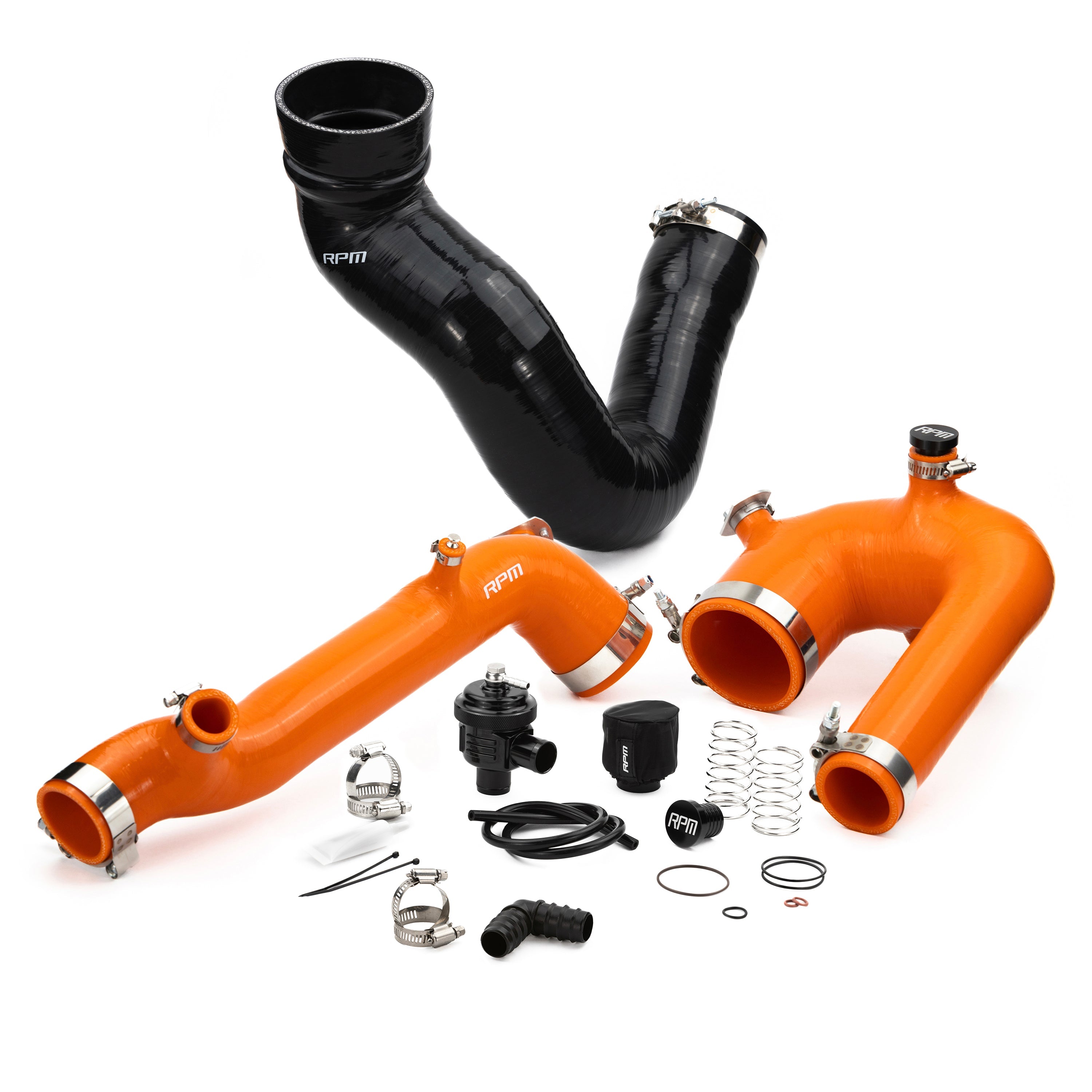 Photo of RPM SXS RPM Polaris RZR XP Turbo, Turbo S Silicone Intake J-Tube, Charge Tube W/ BOV, & Intake Tube KIT by RPM SXS - Premium for UTVs / Side by Sides