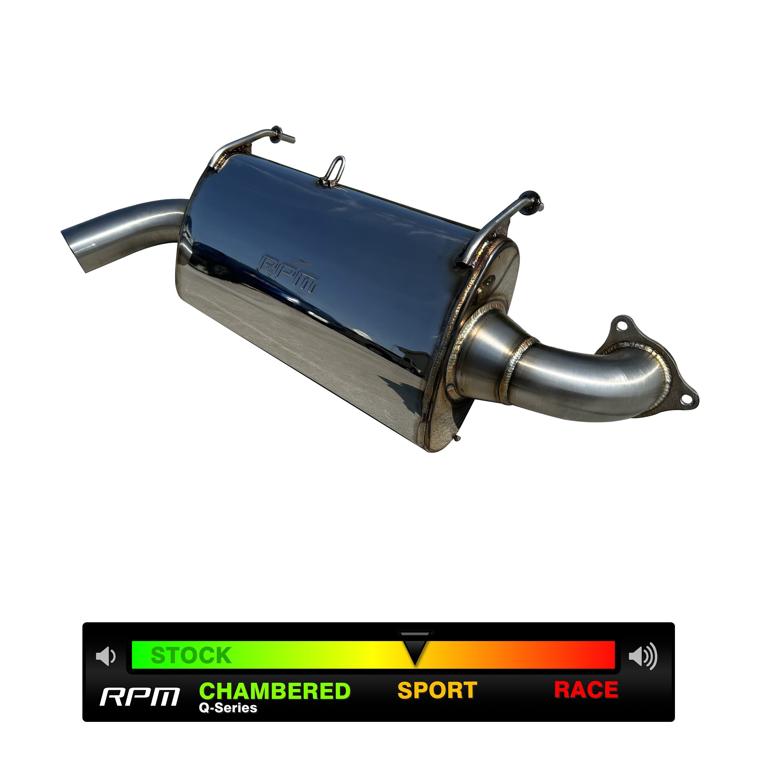 Photo of RPM SXS RPM 2016-2022 Polaris RZR XPT Turbo Sport Muffler, Slip-On Sport Muffler by RPM SXS - Premium for UTVs / Side by Sides
